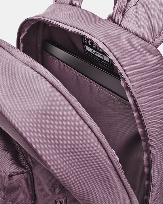 Unisex UA Halftime Backpack, Purple, pdpMainDesktop image number 3